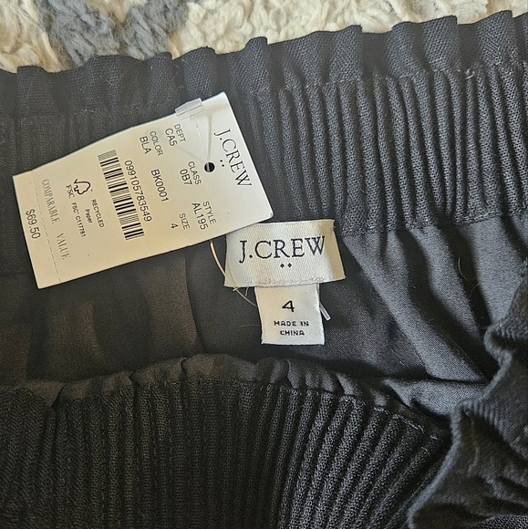 J.Crew Lined Linen Cotton Blend Scalloped Hem Pull On Mini Skirt Size 4 - Picture 3 of 5